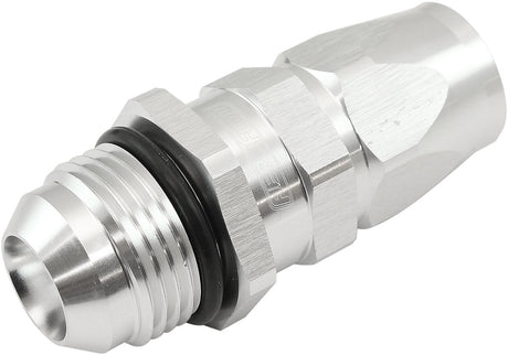 Male -12AN To 10AN Teflon Hose End Straight Male ORB Silver AF580-10-12DS - Aeroflow