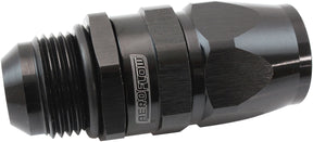 Male -12AN To 12AN Teflon Hose End Straight Male ORB Black AF580-12-12DBLK - Aeroflow