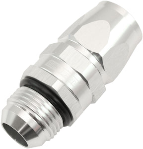Male -12AN To 12AN Teflon Hose End Straight Male ORB Silver AF580-12-12DS - Aeroflow
