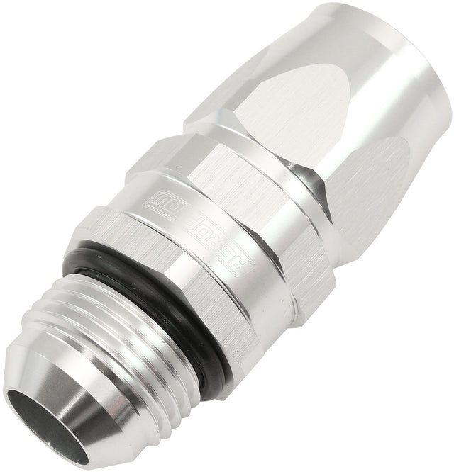 Male -12AN To 12AN Teflon Hose End Straight Male ORB Silver AF580-12-12DS - Aeroflow