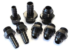 Surge Tank Fittings Black Repl Kit Barb & AN Fitt AF59-1016BLK - Aeroflow