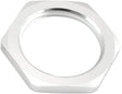 Replacement -6AN Jam Nut Full Flow Bulkhead Silver Half Nut AF59-924-06S - Aeroflow