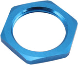 Replacement -8AN Jam Nut Full Flow Bulkhead Blue Half Nut AF59-924-08 - Aeroflow