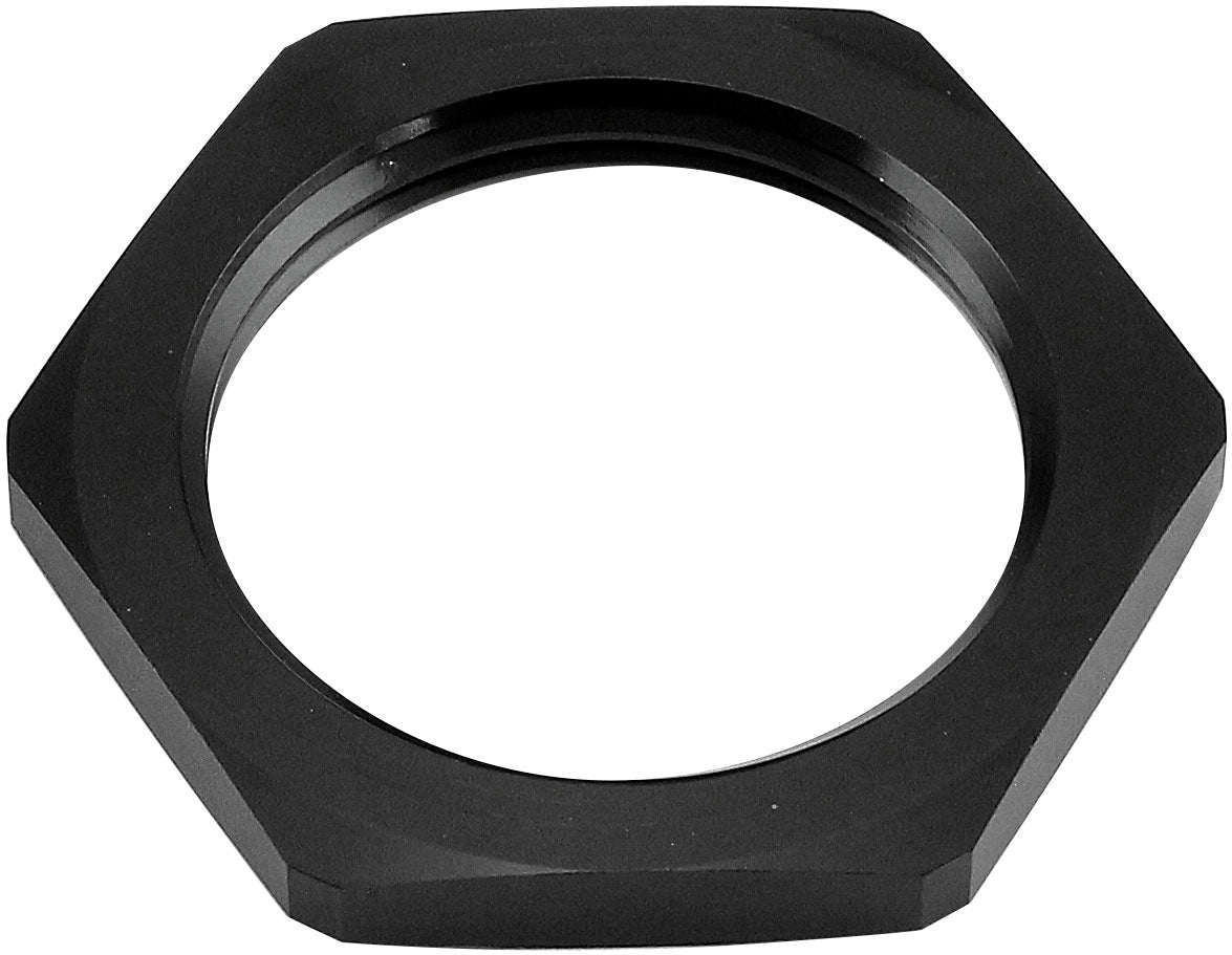 Replacement -10AN Jam Nut Full Flow Bulkhead Black Half Nut AF59-924-10BLK - Aeroflow