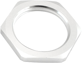 Replacement -10AN Jam Nut Full Flow Bulkhead Silver Half Nut AF59-924-10S - Aeroflow