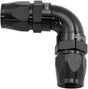 90 Deg -10AN To -10AN Teflon Full Flow Double Hose Ends Black PTFE AF593-10-10DBLK - Aeroflow