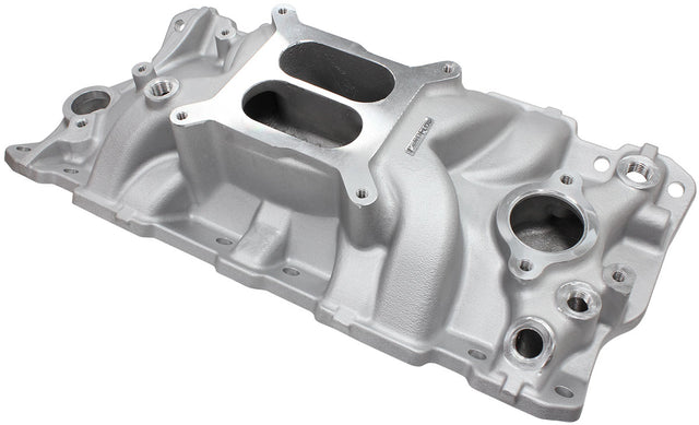 SBC Street Intake Manifold Dual Plane Chev 350 Natural AF6010-1000 - Aeroflow