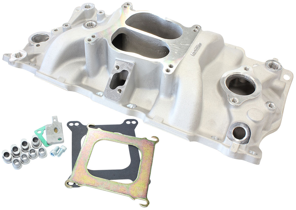 SBC Classic Intake Manifold Dual Plane Chev 350 Natural AF6011-1000 - Aeroflow