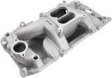 BBC Air Gap Intake Manifold Dual Plane Chev 454 Natur Oval AF6011-1001 - Aeroflow