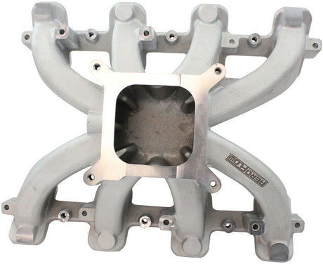 GM LS Carby Intake Manifold Cathedral Port Non-Efi LS1 LS2 Natural AF6040-5000 - Aeroflow