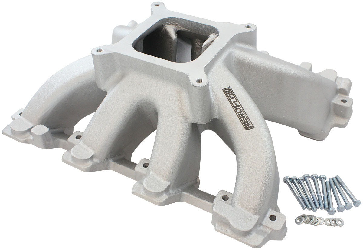 GM LS Carby Hi Rise Intake Manifold Cathedral Non EFI LS1LS2 Natura - 6040-5000 AF6040-5005 - Aeroflow