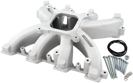 GM LS Carby Intake Manifold Rectangle Port Non-Efi LS3 Natural AF6040-6000 - Aeroflow