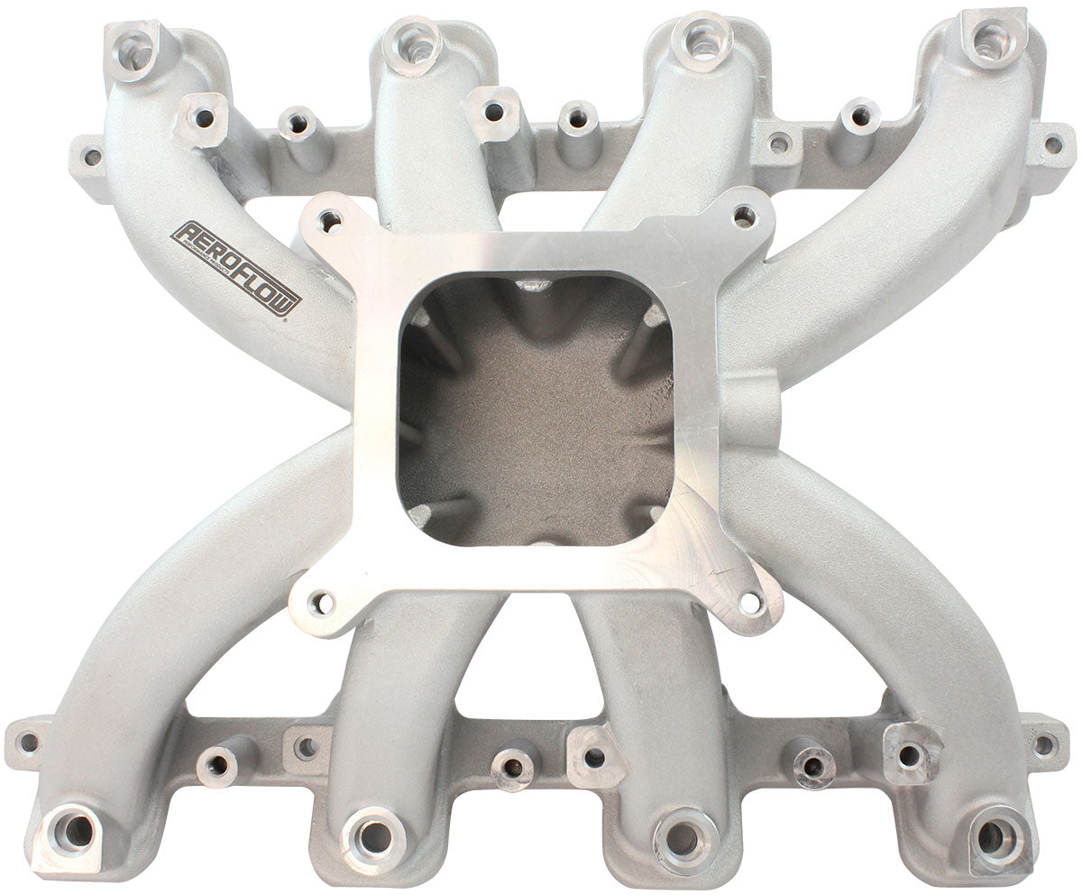 GM LS Carby Intake Manifold Cathedral Port EFI LS1 LS2 Natural AF6050-5000 - Aeroflow