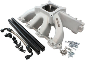 GM LS Carby Intake Manifold Cathedral Hi Rise EFI LS1 LS2 Natural AF6050-5001 - Aeroflow