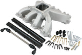 GM LS Carby Intake Manifold Rectangle Hi Rise EFI LS3 Natural AF6050-6001 - Aeroflow