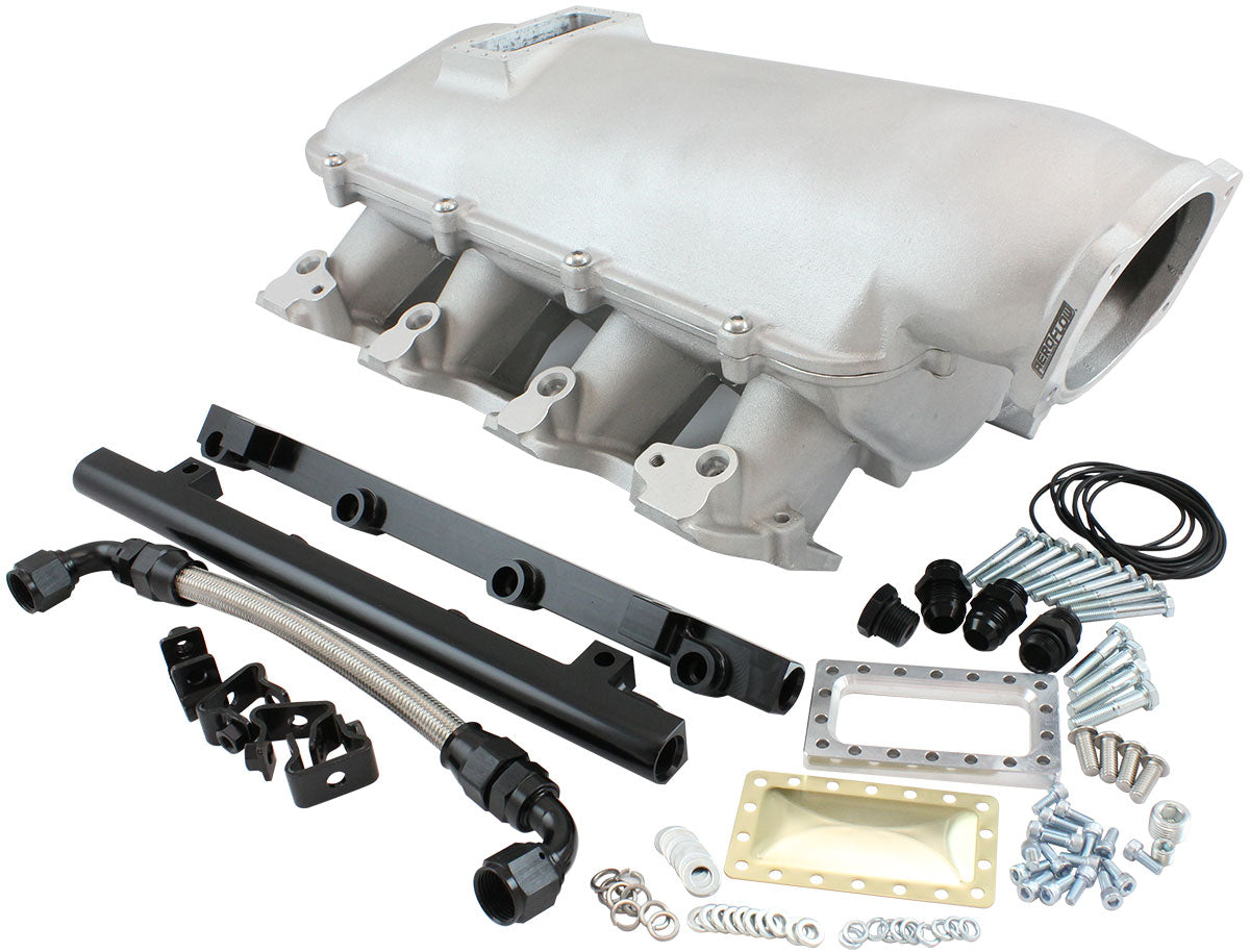 GM LS Modular Intake Manifold Cathedral Port Low Rise EFI Natural AF6063-5000 - Aeroflow