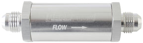 -6AN Turbo Inline Oil Filter Silver 30 Micron Washable AF607-06S - Aeroflow