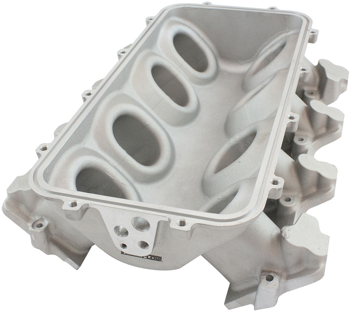 Low Rise Non EFI GM LS Base Modular Intake Mani Cathedral Port Natural AF6079-5000 - Aeroflow