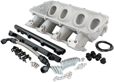 Low Rise EFI GM LS Base Intakemodular Manifold Cathedral Port Natural AF6079-5001 - Aeroflow