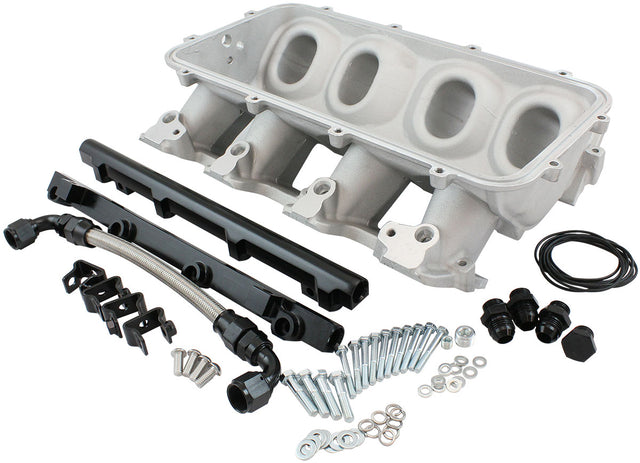 Low Rise EFI GM LS Base Intakemodular Manifold Cathedral Port Natural AF6079-5001 - Aeroflow