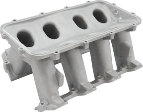 Hi Rise Non EFI GM LS Base Modular Intake Mani Cathedral Port Natural AF6079-5002 - Aeroflow