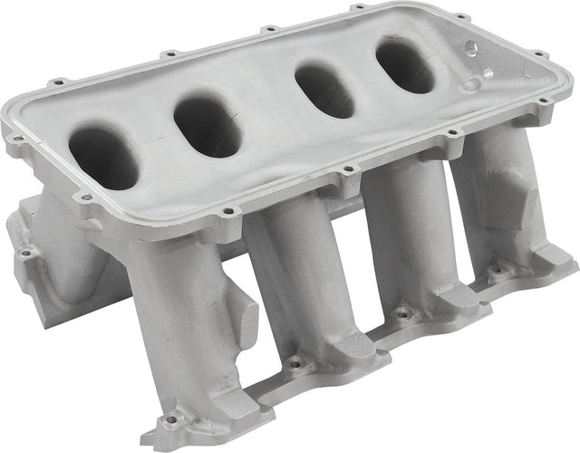 Hi Rise Non EFI GM LS Base Modular Intake Mani Cathedral Port Natural AF6079-5002 - Aeroflow