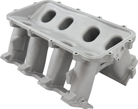 Hi Rise Non EFI GM LS Base Modular Intake Mani Cathedral Port Natural AF6079-5002 - Aeroflow