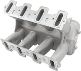 Hi Rise Non EFI GM LS Base Modular Intake Mani Cathedral Port Natural AF6079-5002 - Aeroflow
