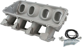 Low Rise Non EFI GM LS Base Modular Intake Mani Rectangle Port Natural AF6079-6000 - Aeroflow