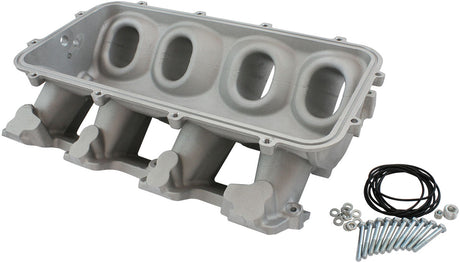 Low Rise Non EFI GM LS Base Modular Intake Mani Rectangle Port Natural AF6079-6000 - Aeroflow