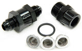 -8AN Inline Fuel & Oil Filter Black 3X Filter 30, 80, 150 Micr AF608-08BLK - Aeroflow