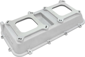 Dual Carburettor Top Plate Modular Intake Manifold 4150 Twin Natural Cast AF6085-0000 - Aeroflow