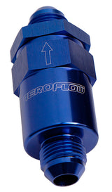 Billet Fuel Filter -6AN Blue 30 Micron Bronze Filter AF609-06 - Aeroflow