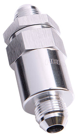 Billet Fuel Filter -6AN Silver 30 Micron Bronze Filter AF609-06S - Aeroflow