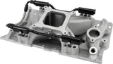 SBC EFI Air Gap Intake Manifolsingle Plane Chev 350 Natural AF6090-1000 - Aeroflow