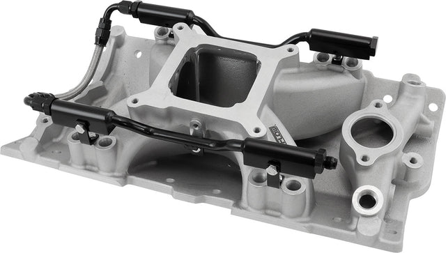 SBC EFI Air Gap Intake Manifolsingle Plane Chev 350 Natural AF6090-1000 - Aeroflow