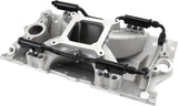 SBC EFI Air Gap Intake Manifolsingle Plane Chev 350 Natural AF6090-1000 - Aeroflow