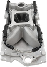SBC EFI Air Gap Intake Manifolsingle Plane Chev 350 Natural AF6090-1000 - Aeroflow
