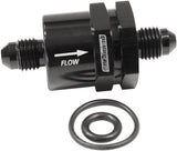 Check Valve Inline -4AN Black / One Way Valve AF612-04BLK - Aeroflow