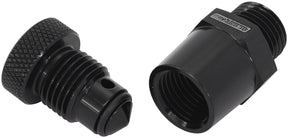 -6 ORB Inline Tap / Drain 1/8 NPT F/Male Thread For Remote AF615-02BLK - Aeroflow