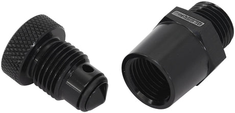 -6 ORB Inline Tap / Drain 1/8 NPT F/Male Thread For Remote AF615-02BLK - Aeroflow