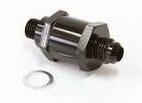 M12 x 1.5mm x -6AN Check Valve Black Male To Male Bosch Pump AF615-06BLK - Aeroflow