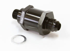 M12 x 1.5mm x -6AN Check Valve Black Male To Male Bosch Pump AF615-06BLK - Aeroflow