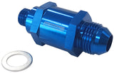 M12 x 1.5mm x -8AN Check Valve Blue Male To Male Bosch Pump AF615-08 - Aeroflow