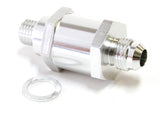 M12 x 1.5mm x -8AN Check Valve Silver Male To Male Bosch Pump AF615-08S - Aeroflow