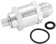 M10 x 1.0mm x -6AN Check Valve Silver Male To Male Bosch Pump AF616-06S - Aeroflow