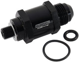 M10 x 1.0mm x -8AN Check Valve Black Male To Male Bosch Pump AF616-08BLK - Aeroflow