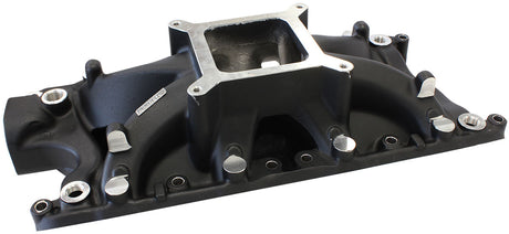 SBF Hi Rise Intake Manifold Single Plane Ford 302 Black AF6200-2002 - Aeroflow
