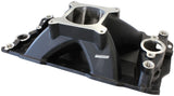 SBC Hi Rise Intake Manifold Single Plane Chev 350 Black AF6201-1000 - Aeroflow
