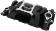 SBC Air Gap Intake Manifold Dual Plane Chev 350 Black AF6210-1001 - Aeroflow